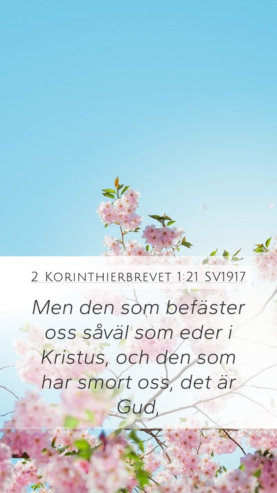 2 Korinthierbrevet 1:21 SV1917 Bible Verse Image