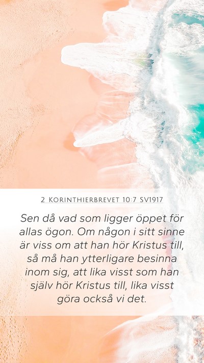 2 Korinthierbrevet 10:7 SV1917 Bible Verse Image