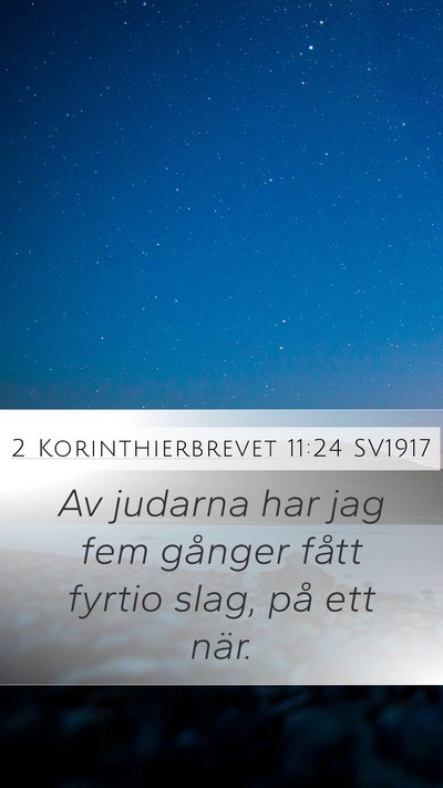 2 Korinthierbrevet 11:24 SV1917 Bible Verse Image
