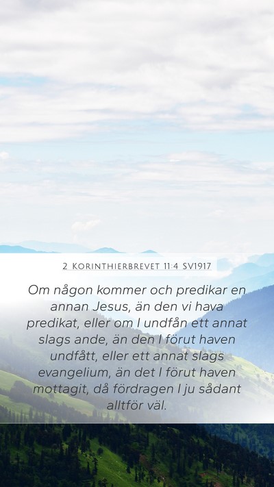2 Korinthierbrevet 11:4 SV1917 Bible Verse Image