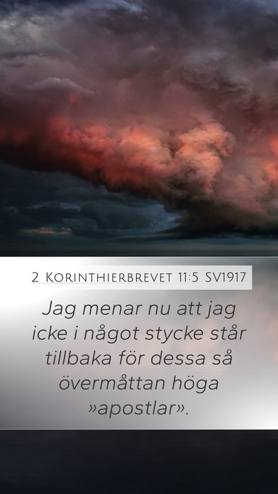 2 Korinthierbrevet 11:5 SV1917 Bible Verse Image
