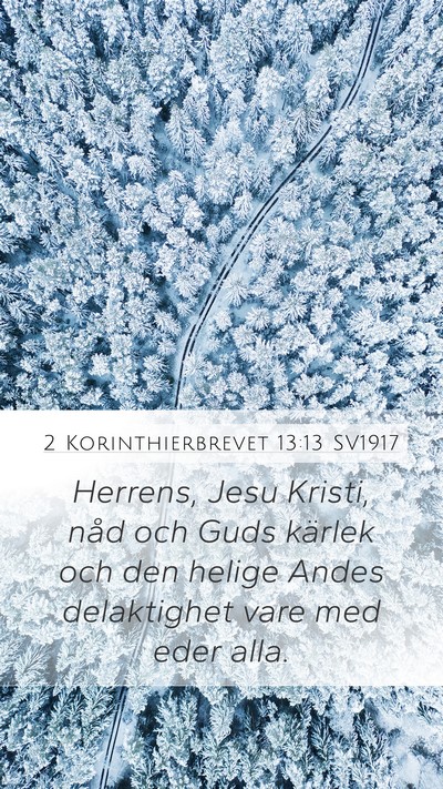 2 Korinthierbrevet 13:13 SV1917 Bible Verse Image