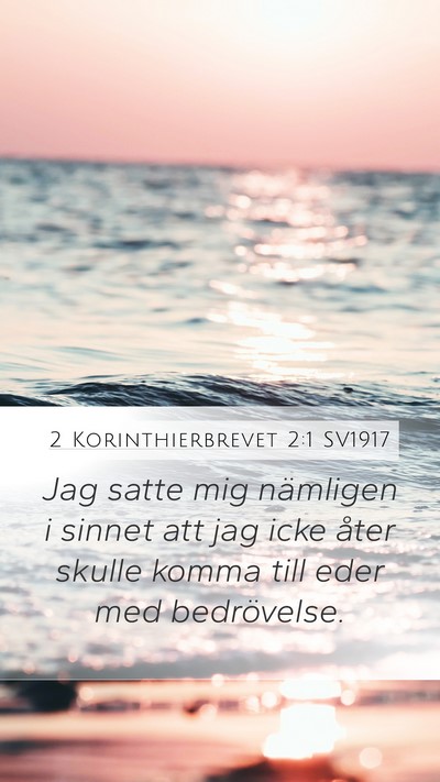 2 Korinthierbrevet 2:1 SV1917 Bible Verse Image
