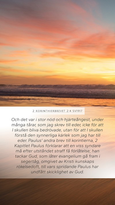 2 Korinthierbrevet 2:4 SV1917 Bible Verse Image