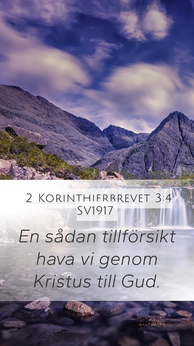 2 Korinthierbrevet 3:4 SV1917 Bible Verse Image