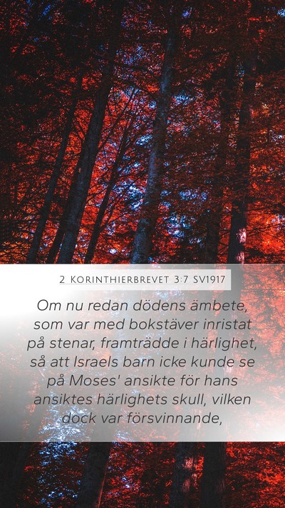 2 Korinthierbrevet 3:7 SV1917 Bible Verse Image