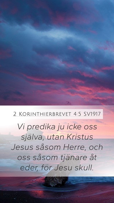 2 Korinthierbrevet 4:5 SV1917 Bible Verse Image