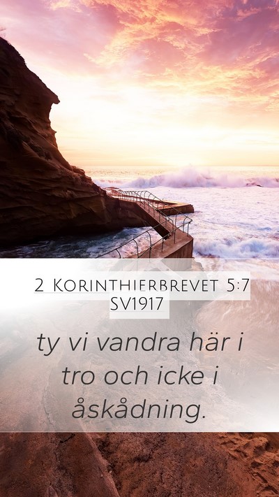 2 Korinthierbrevet 5:7 SV1917 Bible Verse Image