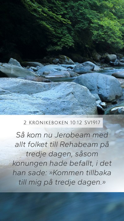 2 Krönikeboken 10:12 SV1917 Bible Verse Image