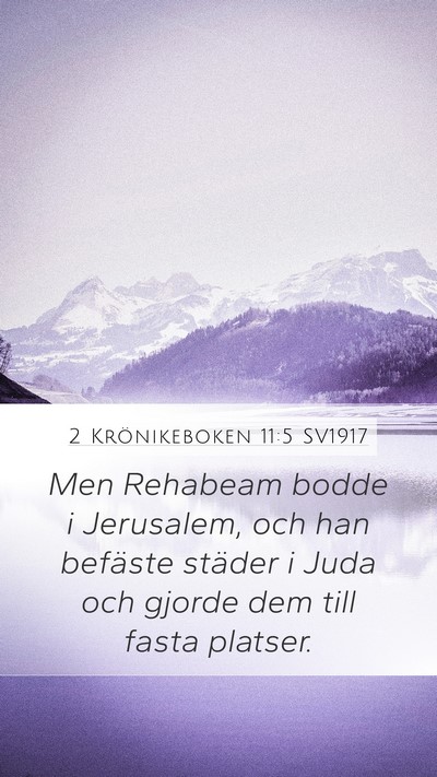 2 Krönikeboken 11:5 SV1917 Bible Verse Image