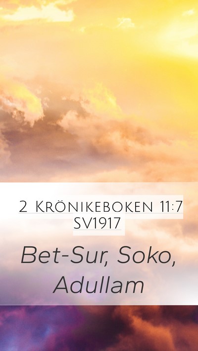 2 Krönikeboken 11:7 SV1917 Bible Verse Image