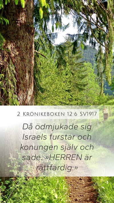 2 Krönikeboken 12:6 SV1917 Bible Verse Image