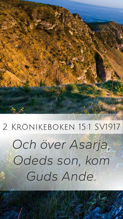 2 Krönikeboken 15:1 SV1917 Bible Verse Image