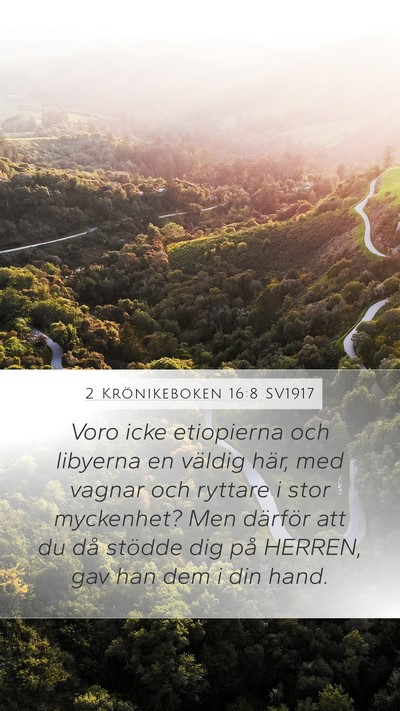 2 Krönikeboken 16:8 SV1917 Bible Verse Image
