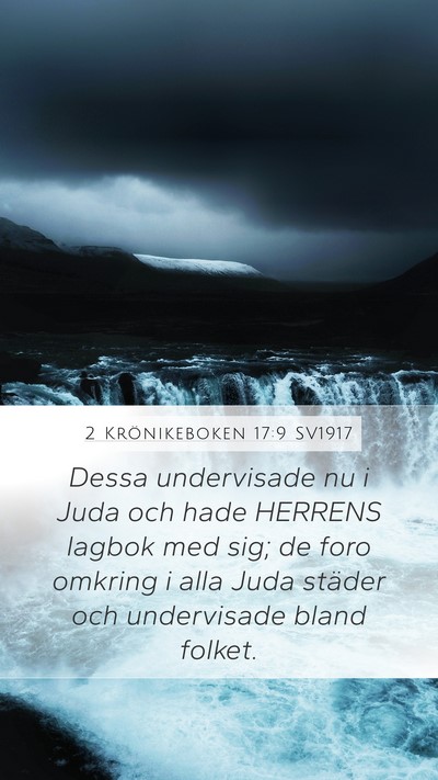 2 Krönikeboken 17:9 SV1917 Bible Verse Image