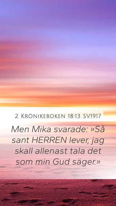 2 Krönikeboken 18:13 SV1917 Bible Verse Image