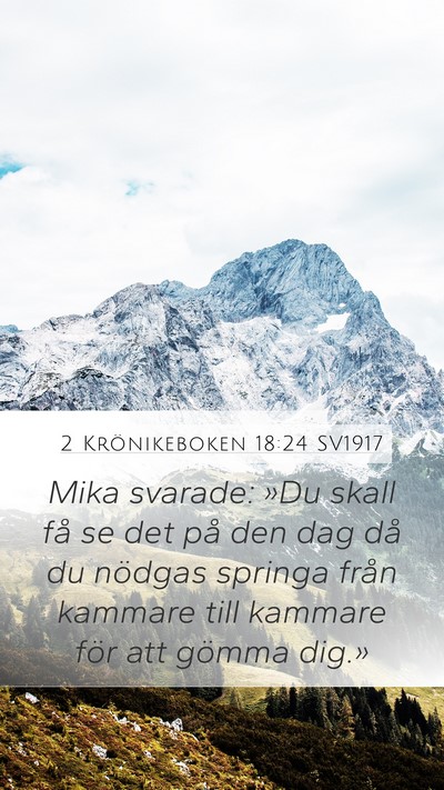 2 Krönikeboken 18:24 SV1917 Bible Verse Image
