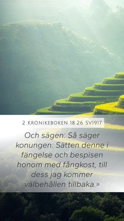 2 Krönikeboken 18:26 SV1917 Bible Verse Image