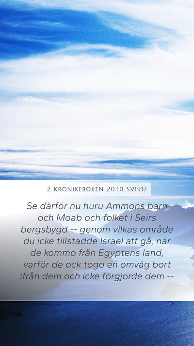 2 Krönikeboken 20:10 SV1917 Bible Verse Image