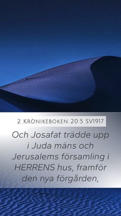 2 Krönikeboken 20:5 SV1917 Bible Verse Image