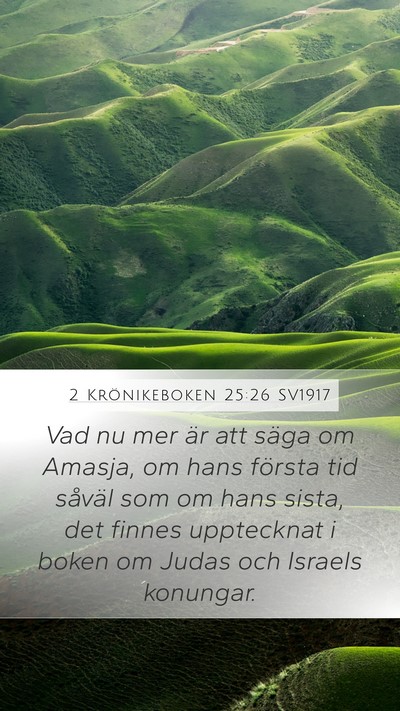 2 Krönikeboken 25:26 SV1917 Bible Verse Image