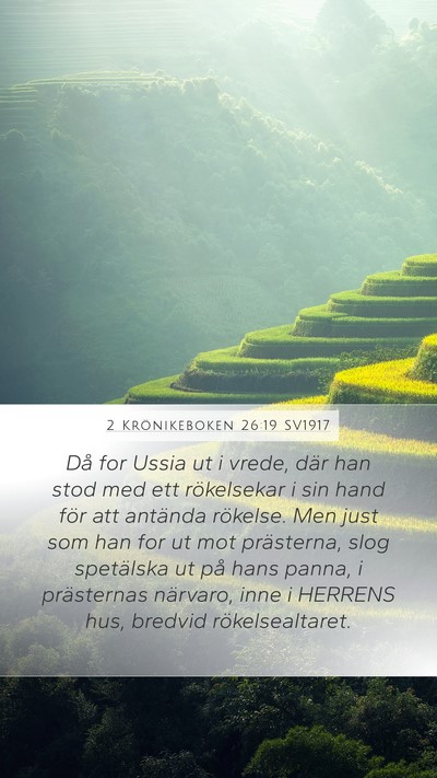 2 Krönikeboken 26:19 SV1917 Bible Verse Image