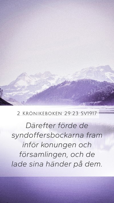 2 Krönikeboken 29:23 SV1917 Mobile Phone Wallpaper - Därefter förde de syndoffersbockarna fram - Mobile Bible Verse Wallpaper