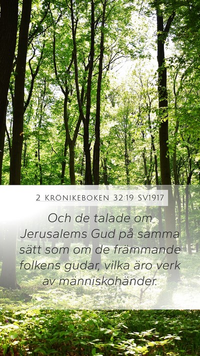 2 Krönikeboken 32:19 SV1917 Bible Verse Image