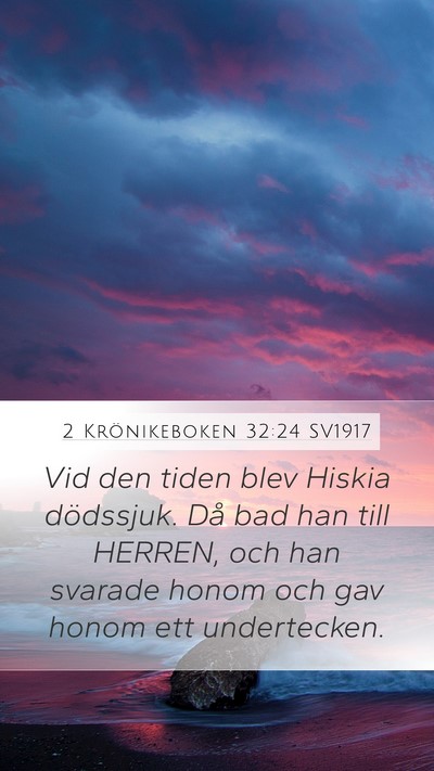 2 Krönikeboken 32:24 SV1917 Bible Verse Image