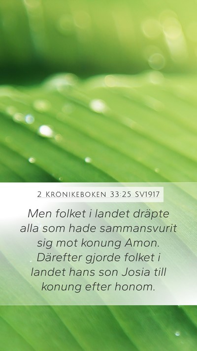 2 Krönikeboken 33:25 SV1917 Bible Verse Image