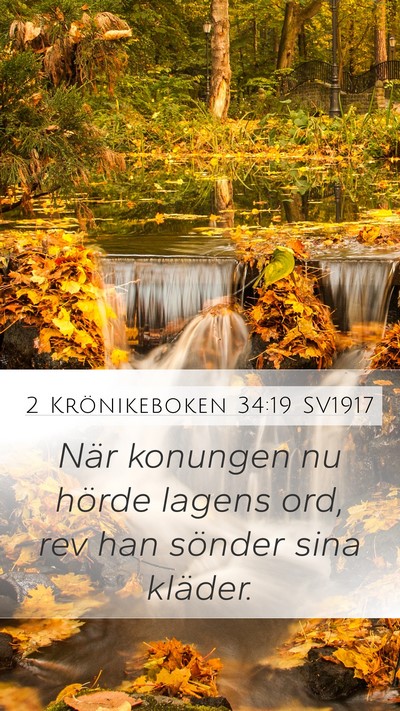 2 Krönikeboken 34:19 SV1917 Bible Verse Image
