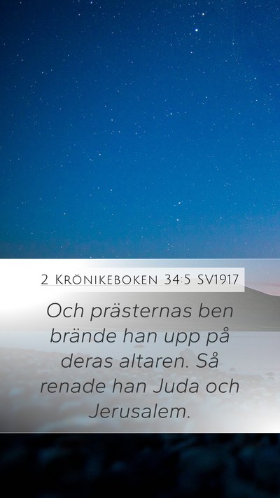 2 Krönikeboken 34:5 SV1917 Bible Verse Image