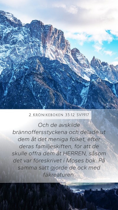 2 Krönikeboken 35:12 SV1917 Bible Verse Image
