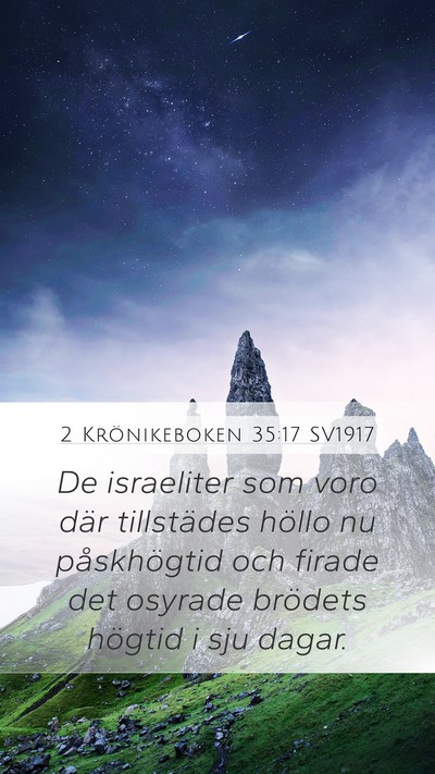 2 Krönikeboken 35:17 SV1917 Mobile Phone Wallpaper - De israeliter som voro där tillstädes höllo nu - Mobile Bible Verse Wallpaper