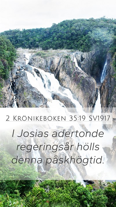 2 Krönikeboken 35:19 SV1917 Mobile Phone Wallpaper - I Josias adertonde regeringsår hölls denna - Mobile Bible Verse Wallpaper