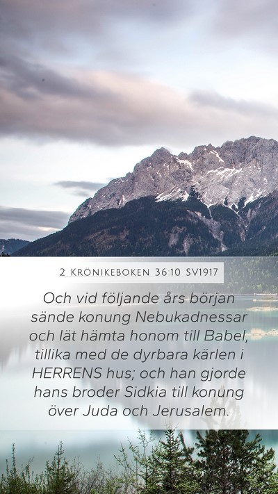 2 Krönikeboken 36:10 SV1917 Bible Verse Image
