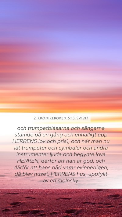 2 Krönikeboken 5:13 SV1917 Bible Verse Image