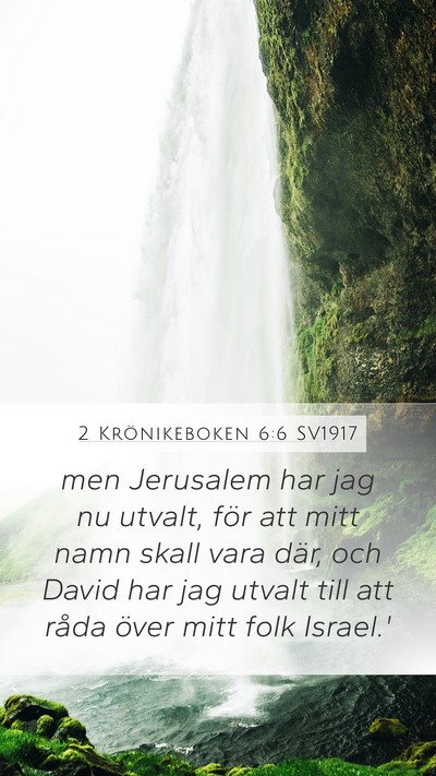 2 Krönikeboken 6:6 SV1917 Bible Verse Image