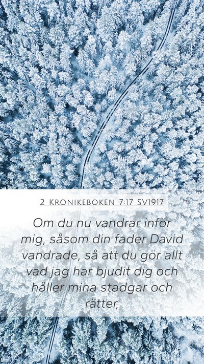 2 Krönikeboken 7:17 SV1917 Bible Verse Image