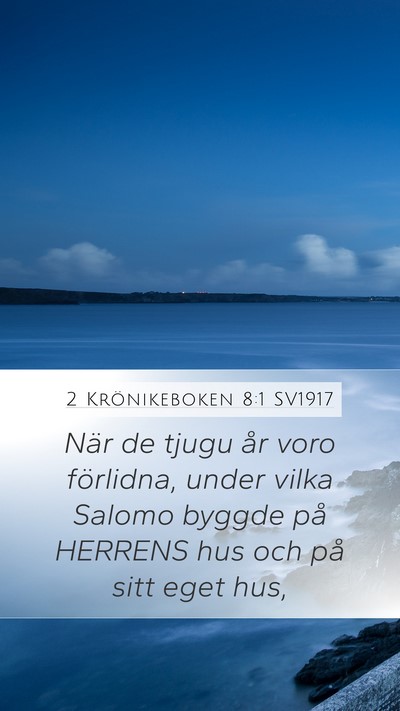 2 Krönikeboken 8:1 SV1917 Bible Verse Image