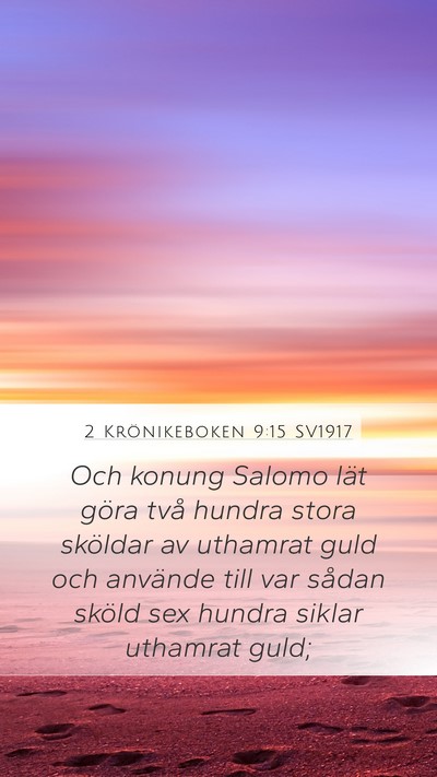 2 Krönikeboken 9:15 SV1917 Bible Verse Image