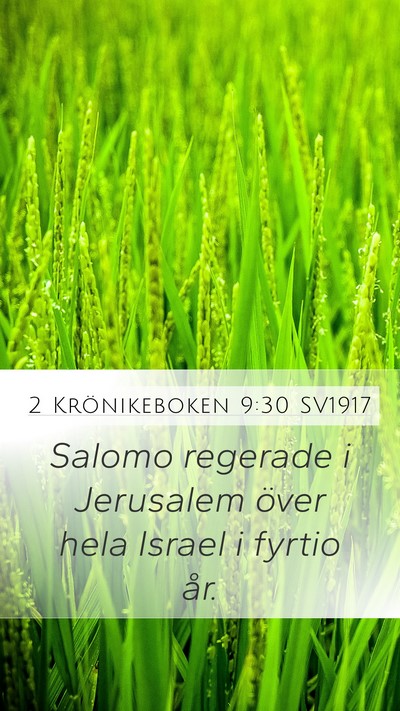 2 Krönikeboken 9:30 SV1917 Bible Verse Image