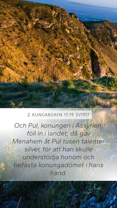 2 Kungaboken 15:19 SV1917 Bible Verse Image