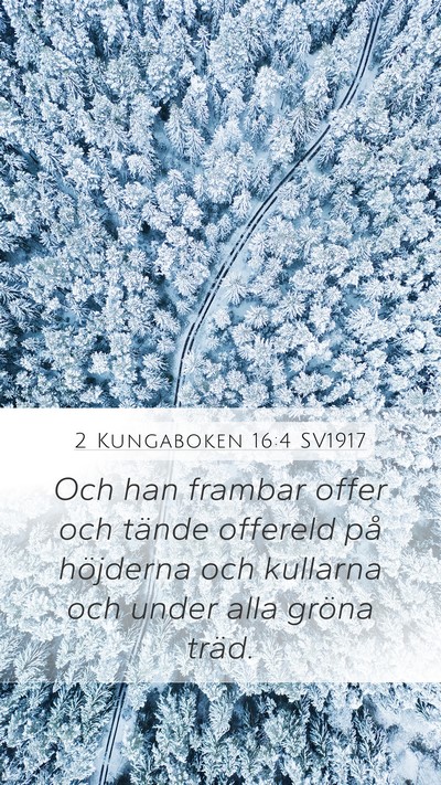2 Kungaboken 16:4 SV1917 Bible Verse Image