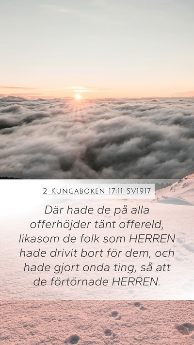 2 Kungaboken 17:11 SV1917 Mobile Phone Wallpaper - Där hade de på alla offerhöjder tänt - Mobile Bible Verse Wallpaper