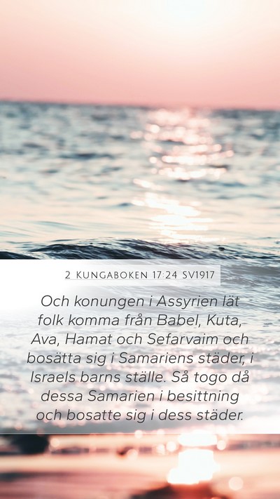2 Kungaboken 17:24 SV1917 Bible Verse Image