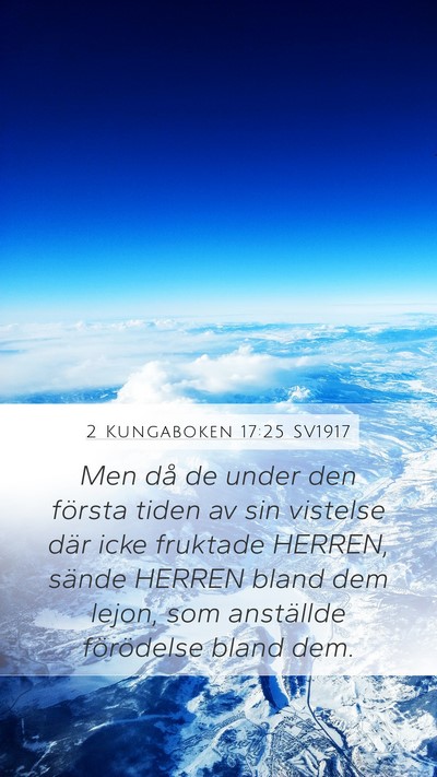 2 Kungaboken 17:25 SV1917 Bible Verse Image
