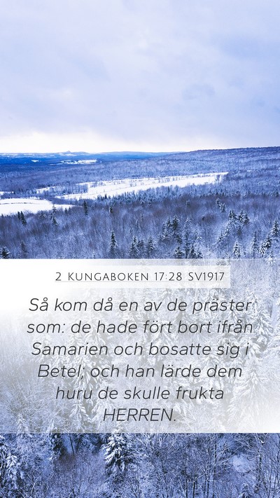 2 Kungaboken 17:28 SV1917 Bible Verse Image