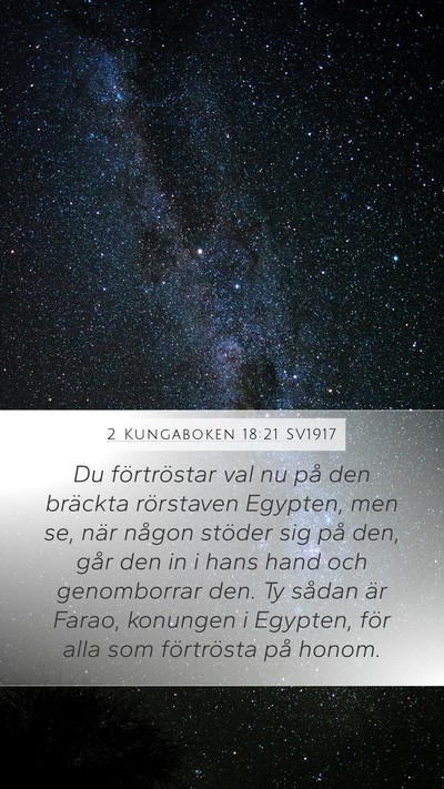 2 Kungaboken 18:21 SV1917 Bible Verse Image