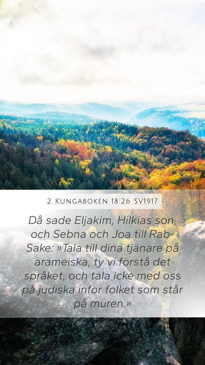 2 Kungaboken 18:26 SV1917 Bible Verse Image